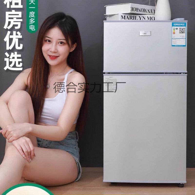 小冰箱家用小型宿舍出租房冷冻冷藏迷你双开门电冰箱一级节能省电