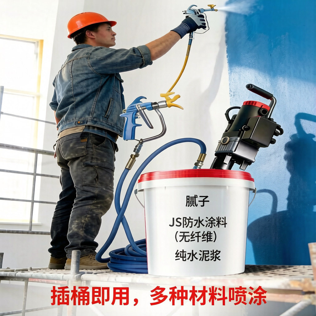 新款手提高压无气喷涂机JS防水