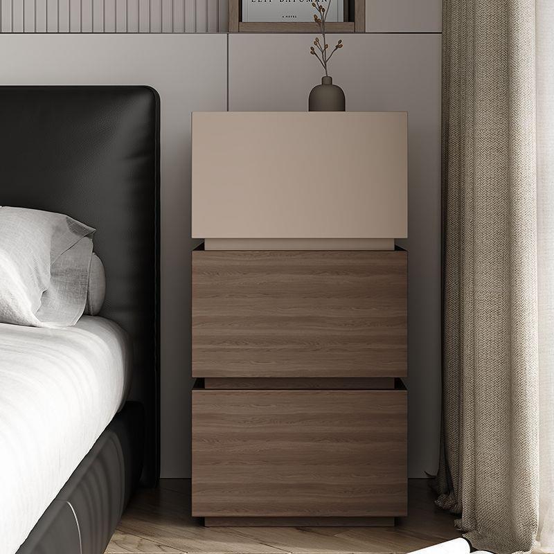 2024新款意式极简床头柜现代简约高级感创意卧室实木床边柜置物架