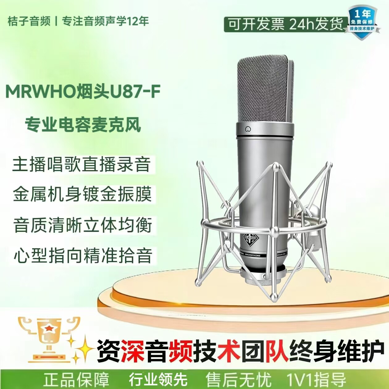 MRWHO烟头U87-F电容麦克风套装
