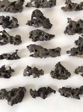 鱼缸造景太湖石玻璃鱼缸造景假山流水鱼缸内饰造景摆件天然洞石