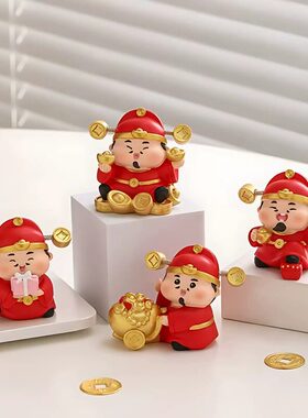 财神爷桌面小摆件办公室