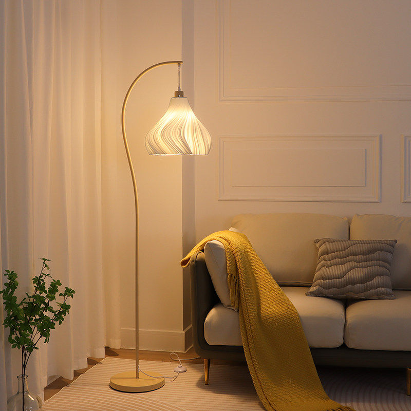法式奶油风氛围落地灯客厅床头摆件立式卧室装饰沙发台灯旁钓鱼灯,家装灯饰光源,装饰落地灯,淘宝优惠券,粉丝福利购,淘宝优惠卷