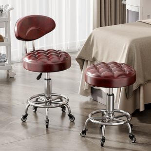 美容凳子滑轮升降美容院专用美发按摩师椅子理发店化妆凳大工美甲