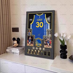 NBA球衣装饰画科比詹姆斯库里球星周边纪念挂画男生生日礼物