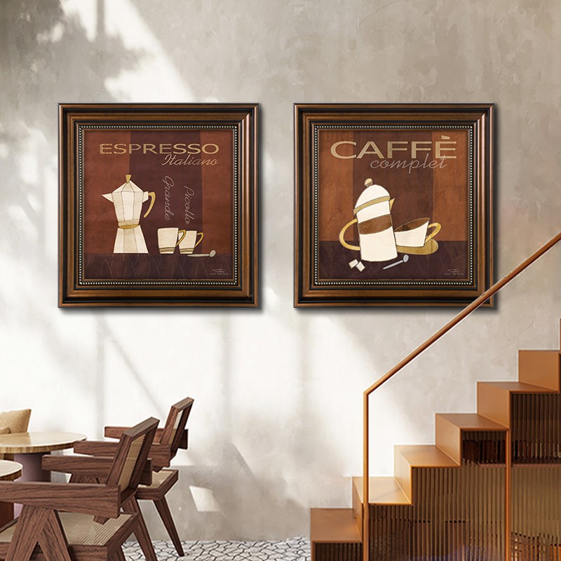 美式复古咖啡店墙面装饰饮品店装饰画背景墙壁画氛围装饰摆件挂画