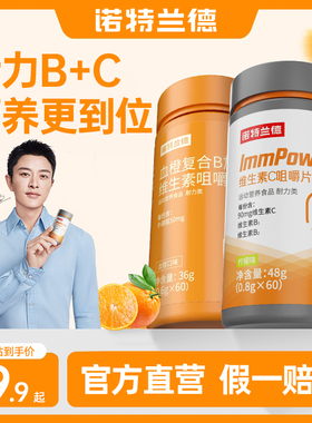 诺特兰德维生素b族vc咀嚼片多种维生素vbvc成人男女士b6b12官方店