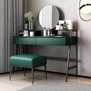 意式实木梳妆台小户型化妆桌影楼飘窗化妆台化妆柜适用极简