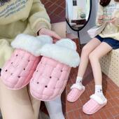 head Removable half indoor wrapped cotton slippers