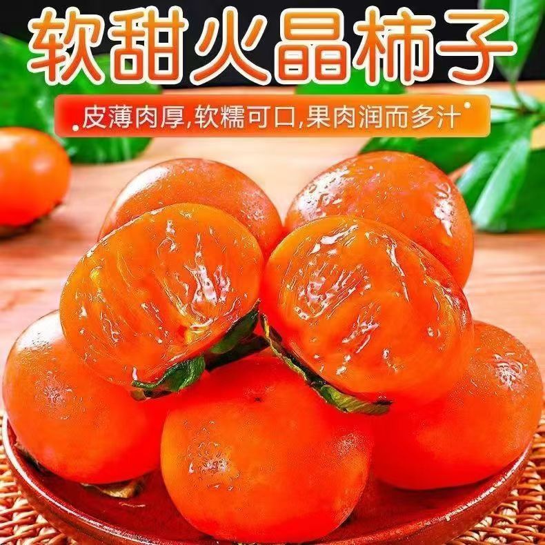 软柿子现摘流心火晶柿子新鲜水果当季火罐小柿子水晶蜜柿30枚包邮