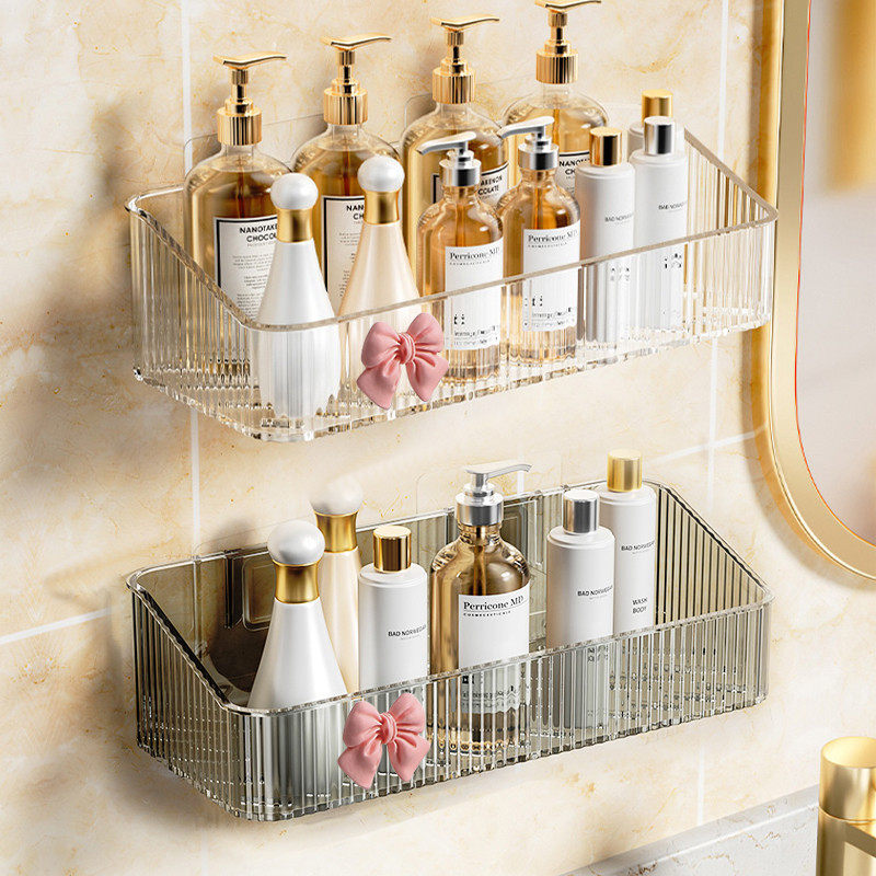 浴室置物架放沐浴露浴室厕所洗手间免打孔壁挂洗漱墙上置物架