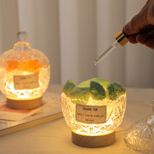 香薰灯精油灯高级无火香薰扩香石水晶石家用室内诞香卧室香薰