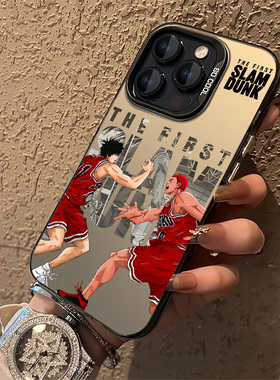 灌篮高手适用苹果15pro手机壳男款华为mate60小米14日系动漫新款vivox100高级感opporeno11防摔荣耀100保护壳