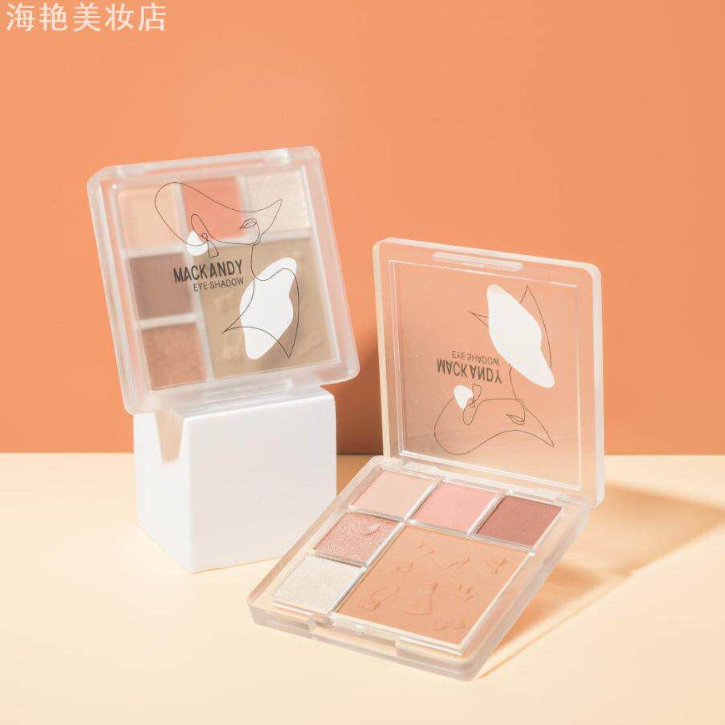 玛可安迪炫彩魅惑六色眼影盘珠光