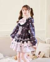 lizlisa Melted Chocolate Dress op Chocolate Print Cross Dress 451-6145-0 thumbnail 2