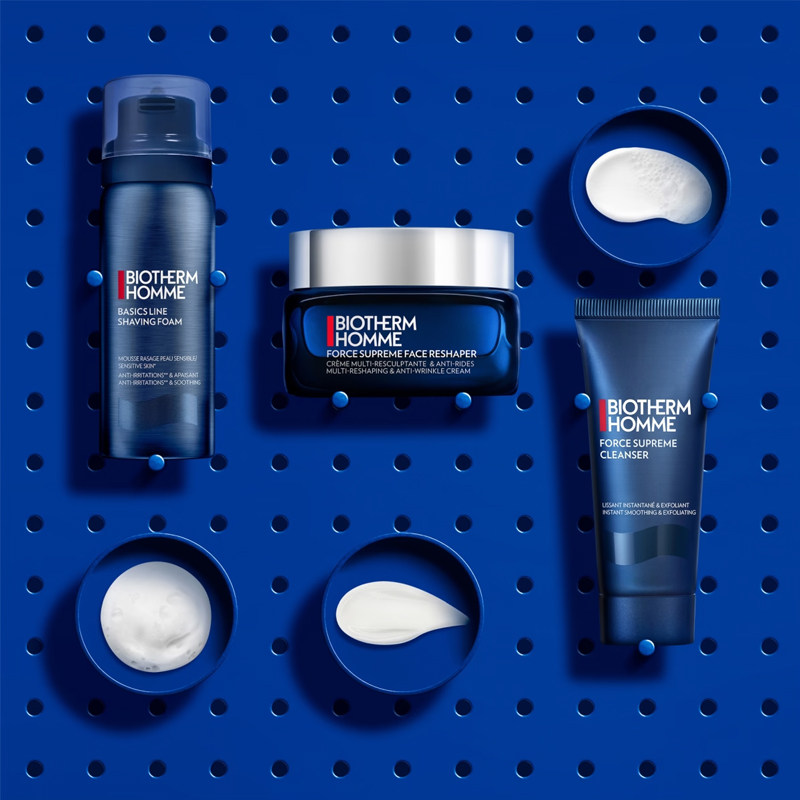 Biotherm碧欧泉蓝钻男士抗初老礼盒面霜50ml剃须泡沫50ml洁面乳