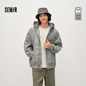 商场同款 森马夹克男春季 满印轻量外套2026新款 户外运动连帽便服