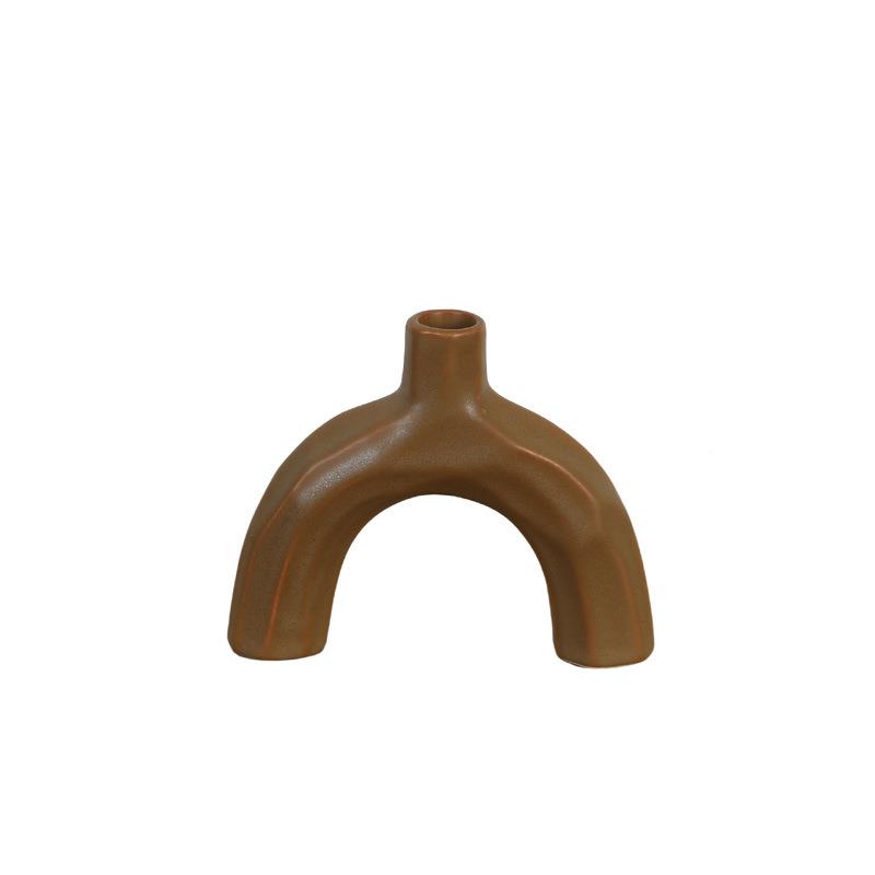 ins侘寂几风陶瓷意创烛台摆件蜡烛台家用客厅何软装饰品OAL摆设