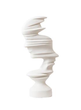 欧式简约抽象黑白双向人脸雕塑摆件客厅卧室玄关电视柜家居装饰品