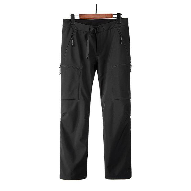 新款户外冲锋裤男款冬季防水防风压胶加绒保暖户外软壳登山裤