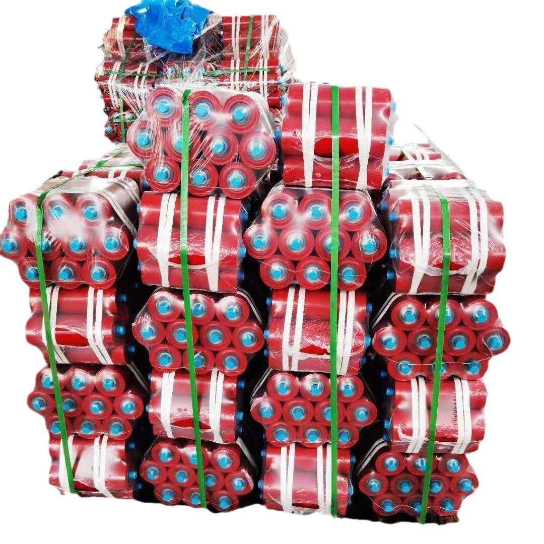 输送机托辊无动力缓冲防尘防水烤漆托辊槽型缓冲锥形皮带机配件