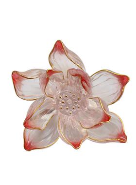 心缘堂琉璃香器莲花香插饰品摆件香具茶器配件杯垫