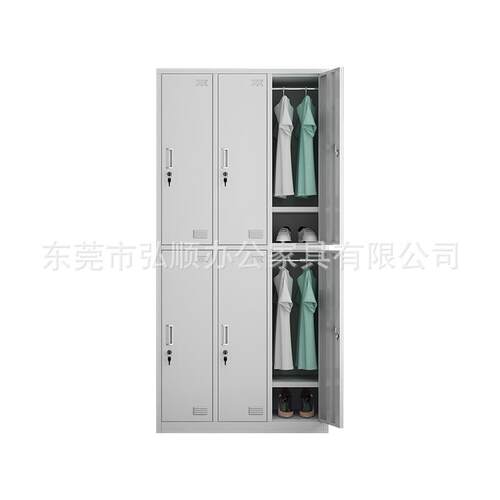 车间四门4门铁皮更衣柜带锁员工储物柜办公柜宿舍更衣柜厂家直供