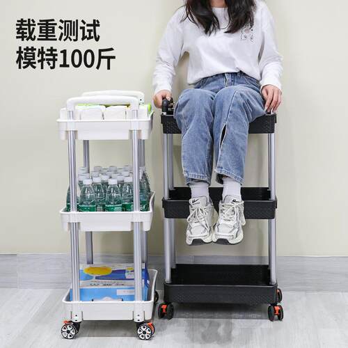手推车置物架落地多层家用卧室移动零食厨房多功能储物收纳架
