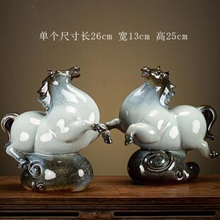 大象摆件轻奢高档家居电视柜酒柜装饰品客厅现代高级感餐边柜套装
