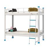 学生宿舍上下铺铁艺床直梯单体双层公寓床员工双层双人铁架床加高