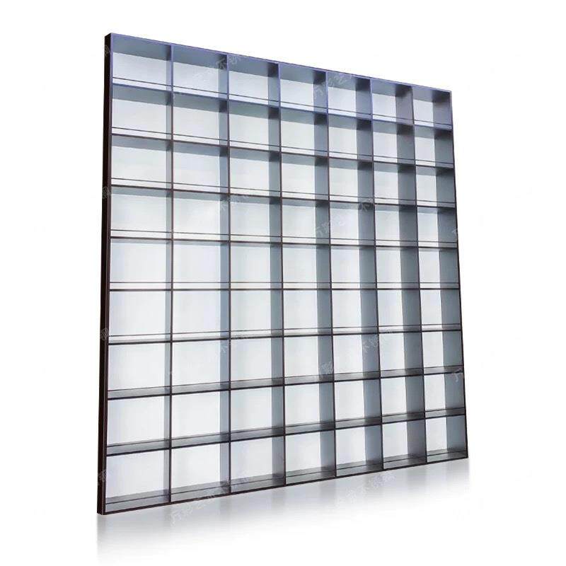 不锈钢金属展示柜亚克力发光背板酒柜酒格红酒架钢板柜厨房置物架