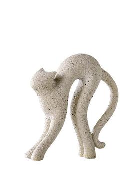 创意抽象猫个性艺术家居工艺品客厅玄关酒柜电视柜办公室轻奢高端