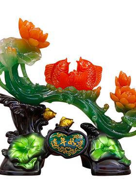 2025年新款连年玉如意摆件乔迁新居礼品家居客厅酒柜电视柜装饰品