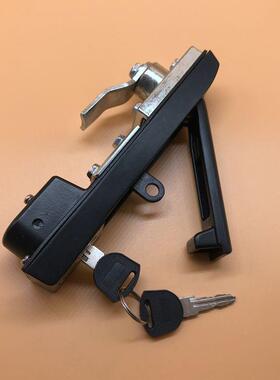 MS834-2P黑色带挂平面锁，电柜门锁，电气开关柜门锁，机箱机柜锁