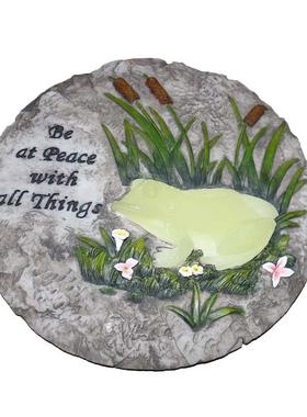 花园装饰石板发光踏步石垫脚石庭院铺路汀步石草坪垫脚石创意石