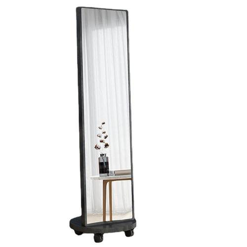 穿衣镜卧室试衣镜落地镜可旋转储物挂衣全身镜ins风贴墙网红镜子