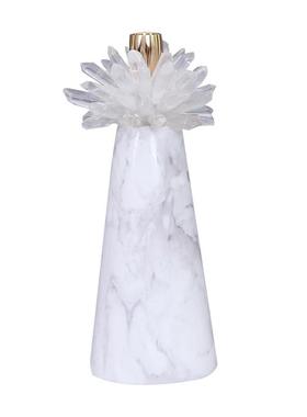 意式轻奢水晶花摆件样板间客厅玄关茶几餐桌装饰品大理石烛台摆设