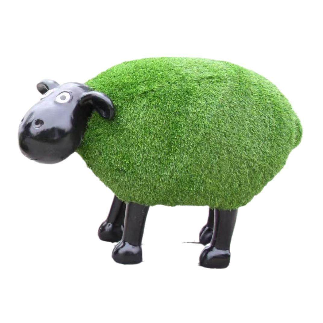 卡通草皮羊玻璃钢雕塑户外园林景观小品动物小区草坪装饰摆件造景,家居饰品,户外/庭院摆件,淘宝优惠券,粉丝福利购,淘宝优惠卷