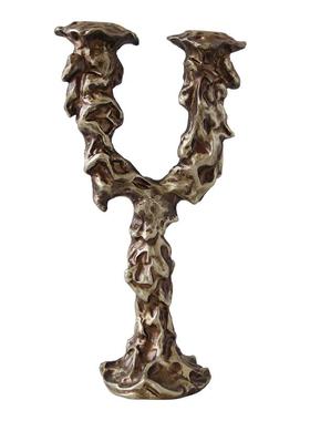 简约现代铝铸造弧形侘寂风格烛台摆件售楼处样板间酒店民宿装饰品