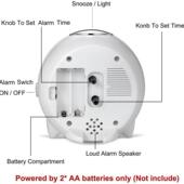 带夜灯小闹钟 贪睡闹钟 桌面闹钟 带机械铃声旋律闹钟