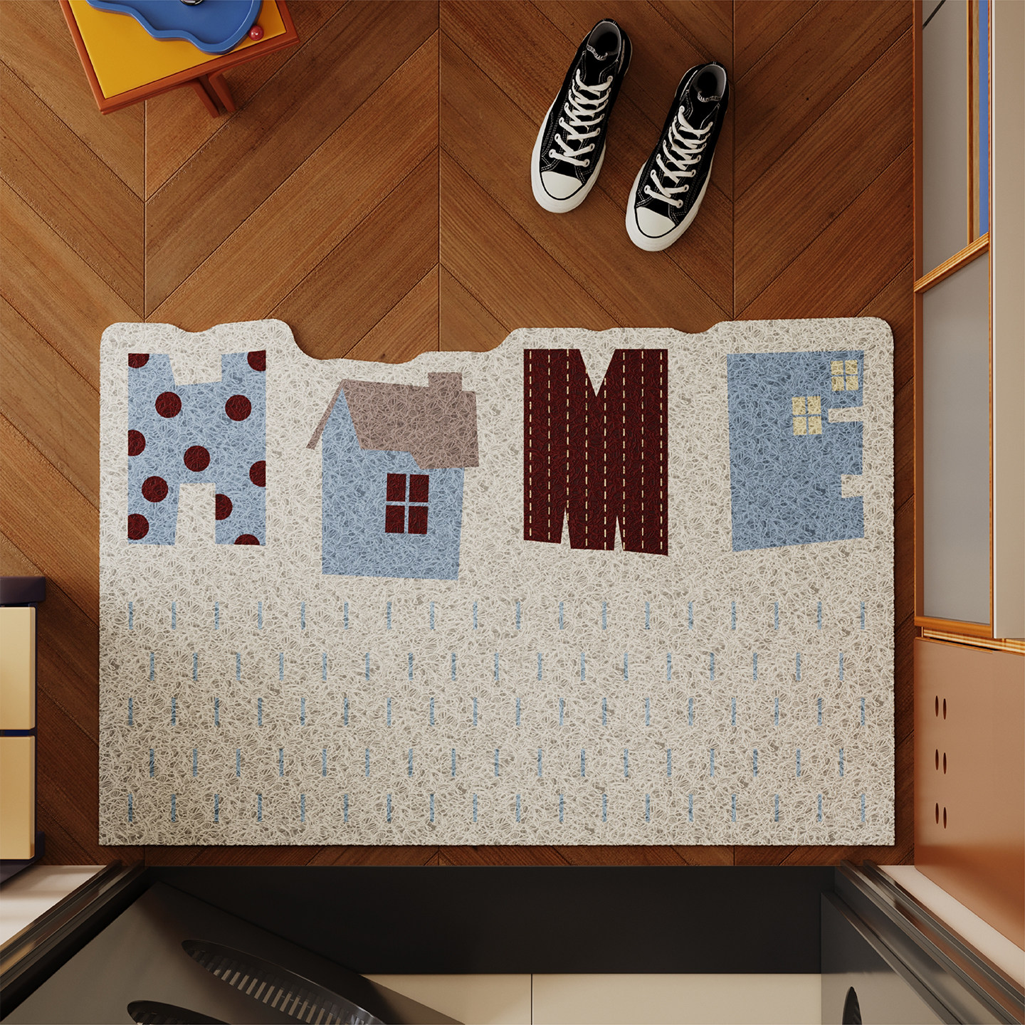 ins风简约高级感入户地垫丝圈防滑除尘脚垫玄关大门口可裁剪地毯,居家布艺,入户地垫,淘宝优惠券,粉丝福利购,淘宝优惠卷