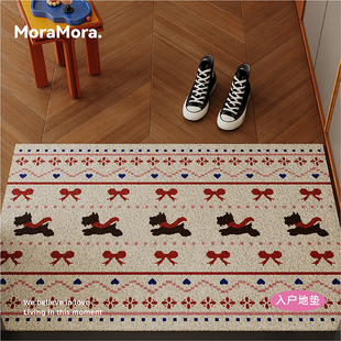 Moramora费尔岛复古北欧风入户门地垫丝圈防滑脚垫门口进门可裁剪