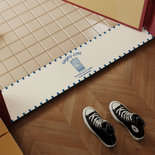中古风轻奢门槛石地垫入户门浴室门口窄长条脚垫硅藻泥吸水防滑垫