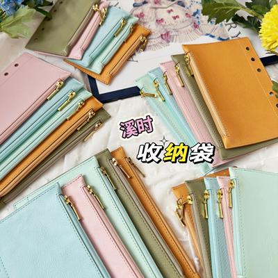 溪时【收纳袋】头层牛皮M5/A8/A7/A6p/A6FC/A6奇葩/A5s/PUO分隔页