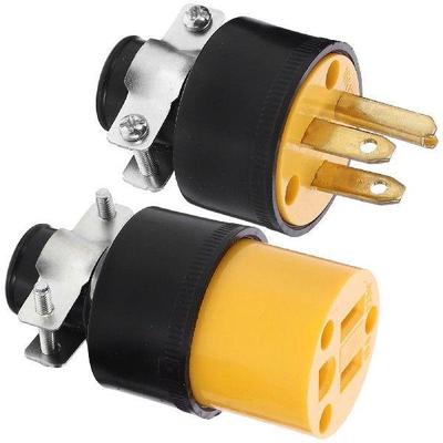 15A 125V 3 Pin Extension Cord Connectors Male Female Replace
