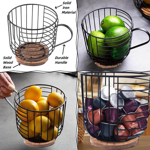 Coffee Pod Baskets Holder Organizer Storage Kitchen