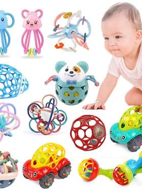 Newborn Games Baby Toys 0 12 Months Soft Baby Teether Rattle