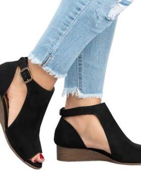 2018 Ladies flat toe sandals wedge women summer shoes女凉鞋