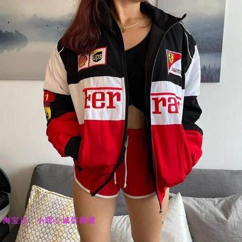 Printed cotton clip long sleeved motorcycle jacket 外套夹克