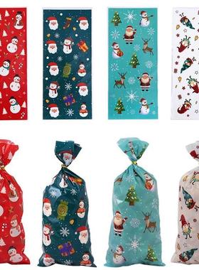 Christmas Gift Bags Plastic Christmas Candy Cookie Bag Santa